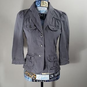 Loft cargo grey 3/4 sleeve jacket